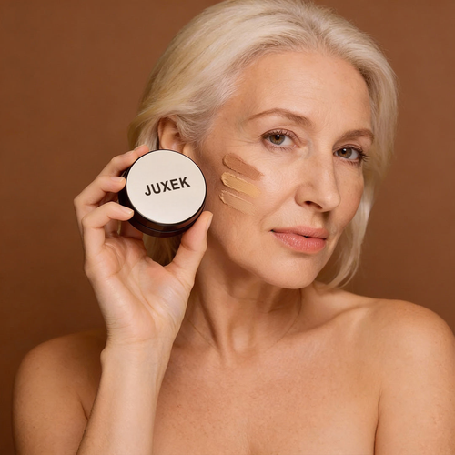 Anti-Aging Foundation Cushion - Wrinkle Reducer Makeup with SPF | Hydrating Full Coverage Face Foundation for Mature Skin | Long-lasting Glow Finish