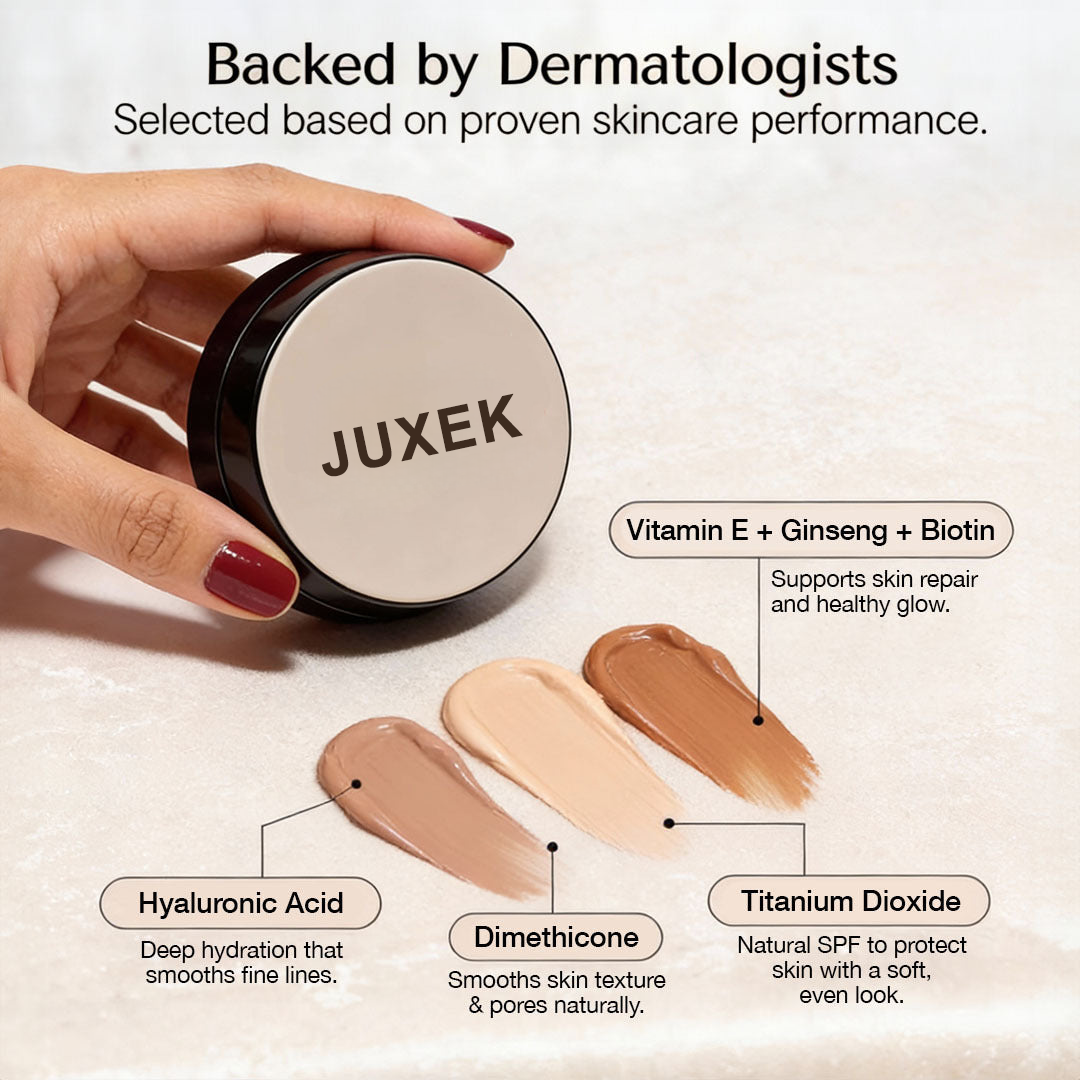 Anti-Aging Foundation Cushion - Wrinkle Reducer Makeup with SPF | Hydrating Full Coverage Face Foundation for Mature Skin | Long-lasting Glow Finish