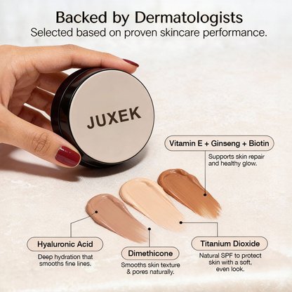 Anti-Aging Foundation Cushion - Wrinkle Reducer Makeup with SPF | Hydrating Full Coverage Face Foundation for Mature Skin | Long-lasting Glow Finish